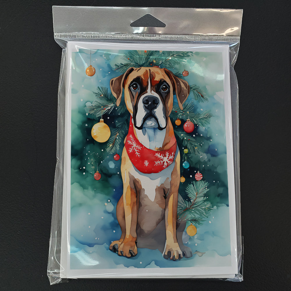 Boxer Christmas Greeting Cards Pack of 8
