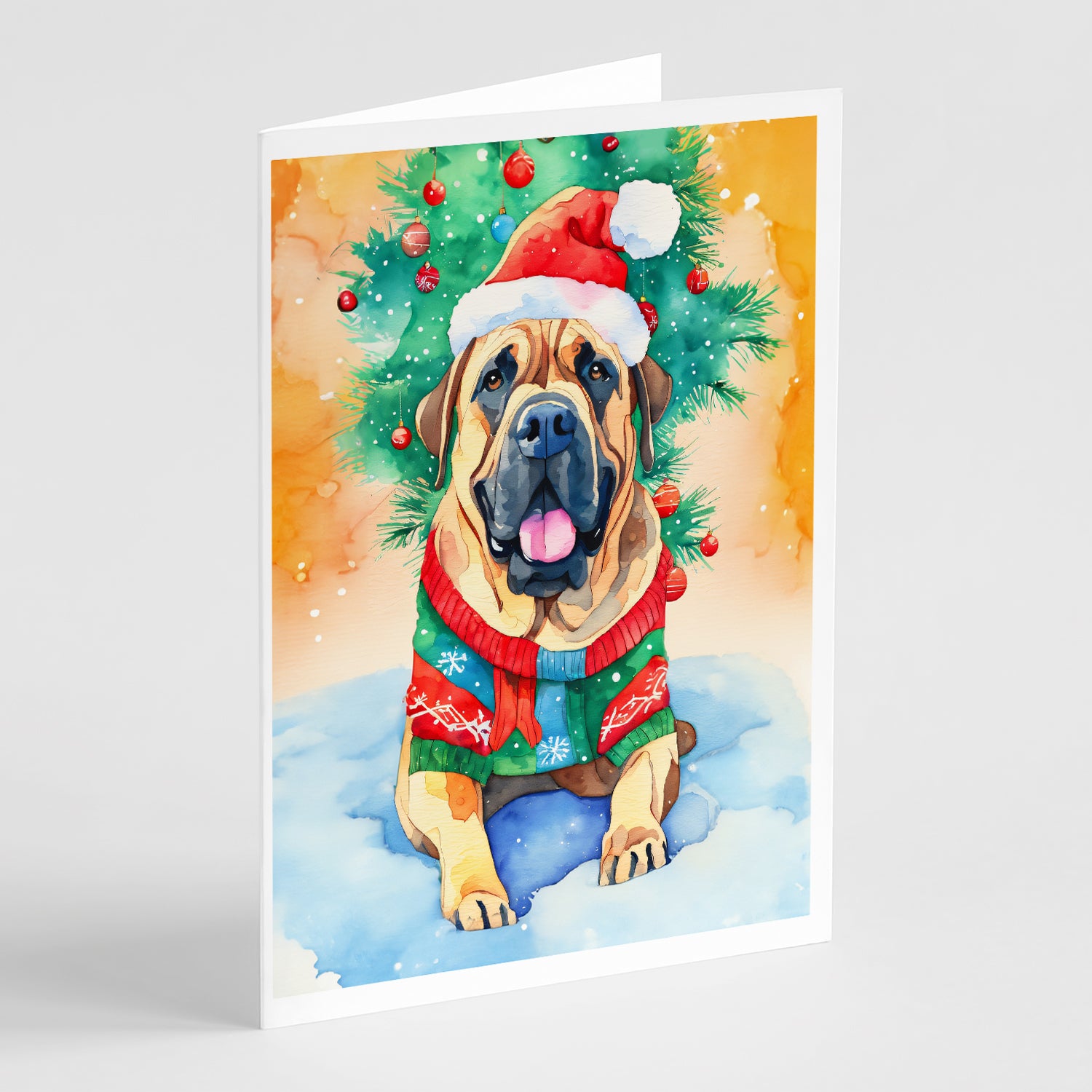 Buy this Bullmastiff Christmas Greeting Cards Pack of 8