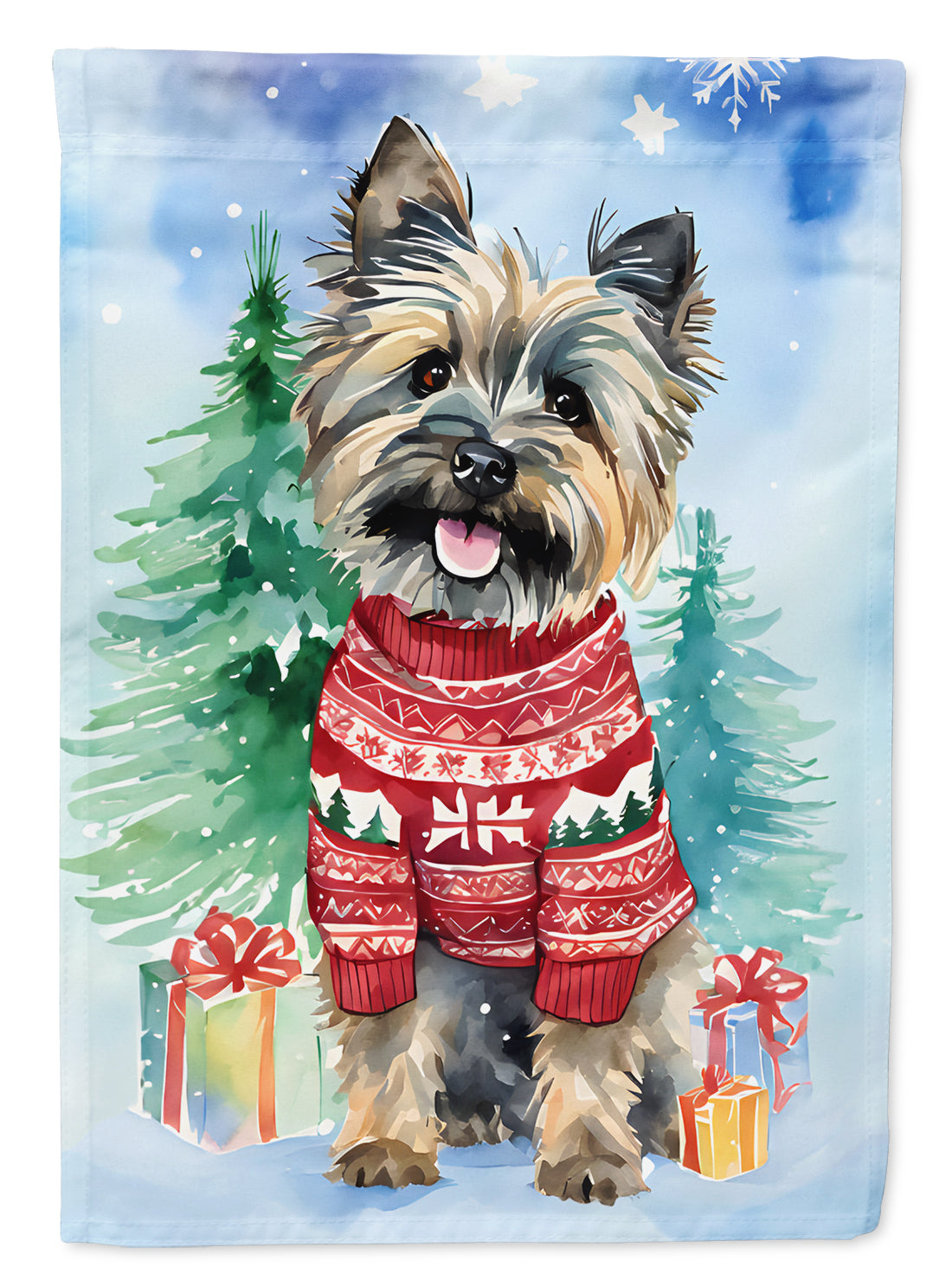 Buy this Cairn Terrier Christmas House Flag