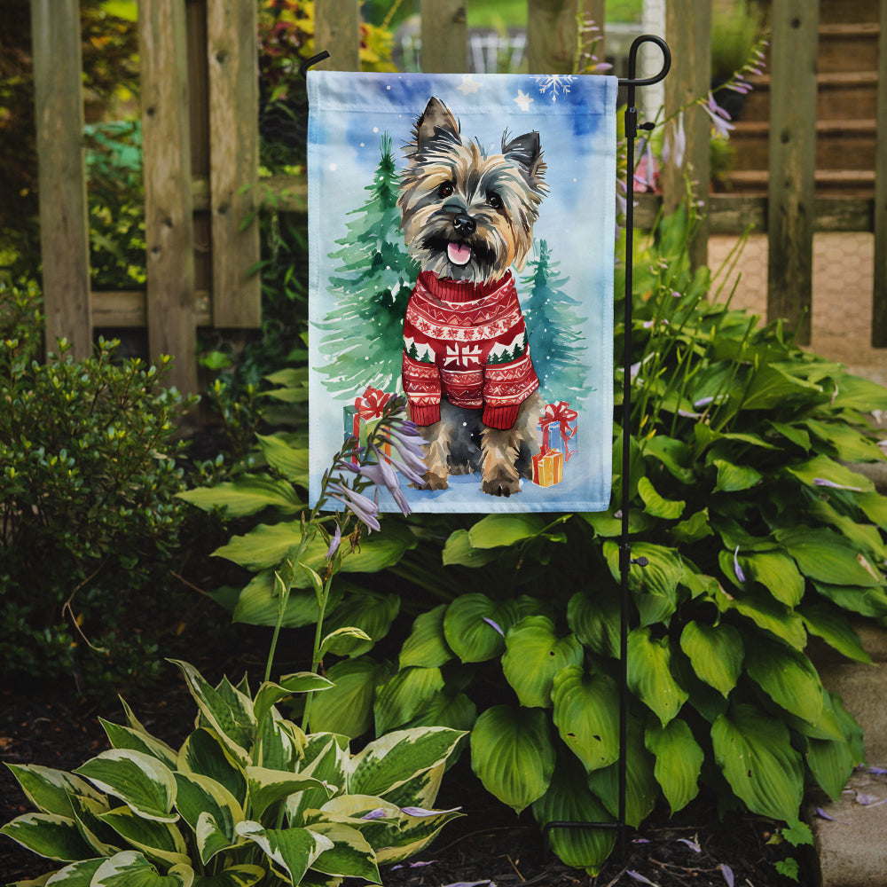 Cairn Terrier Christmas Garden Flag