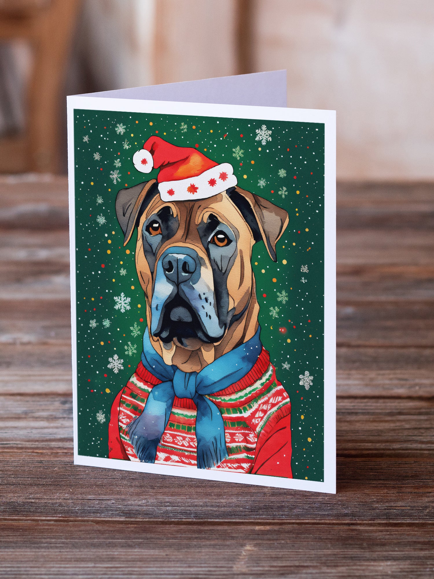Buy this Cane Corso Christmas Greeting Cards Pack of 8