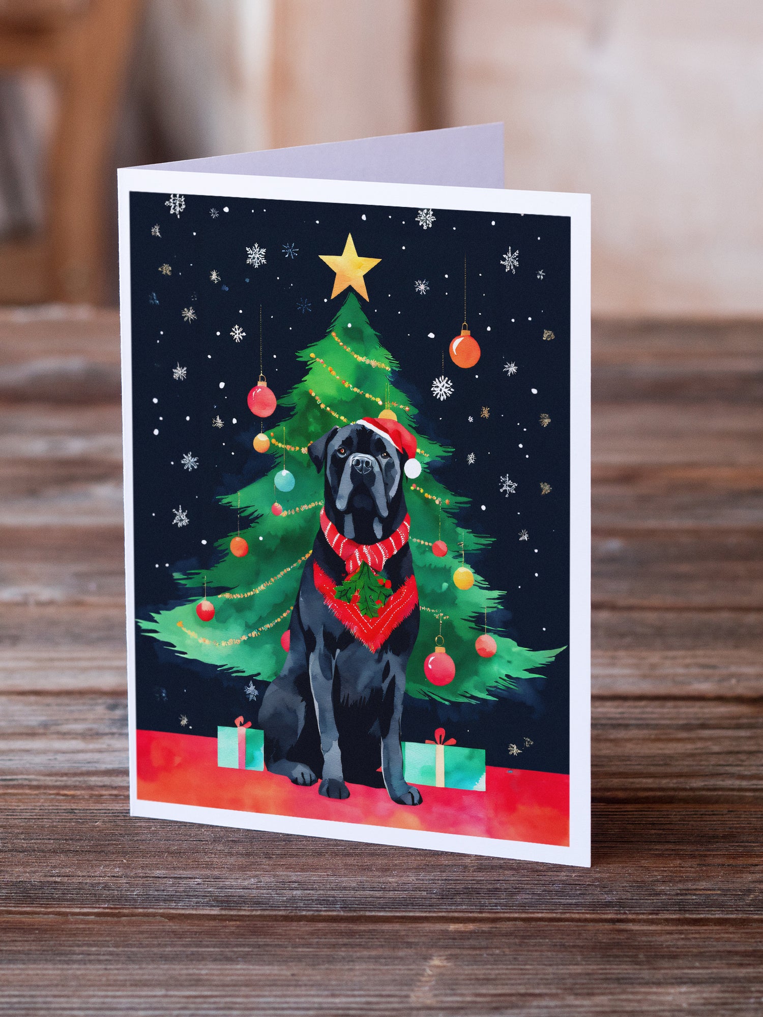 Cane Corso Christmas Greeting Cards Pack of 8