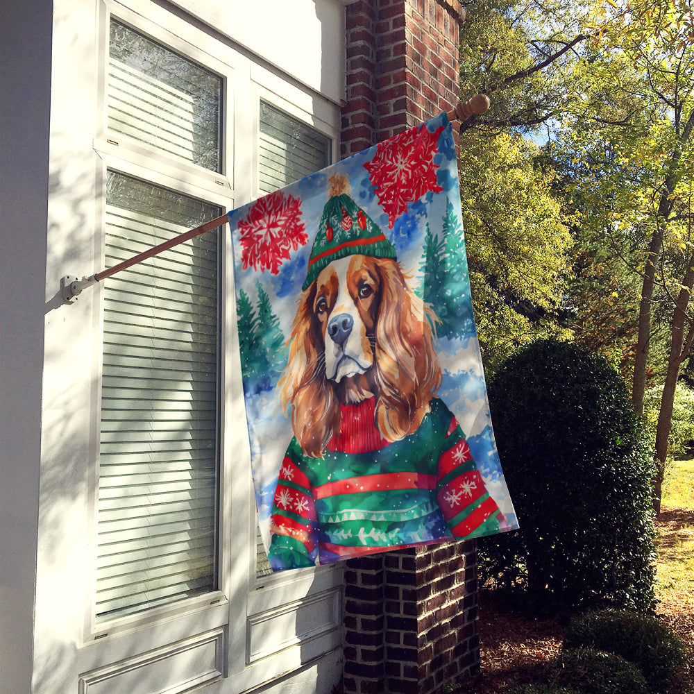 Buy this Cavalier Spaniel Christmas House Flag