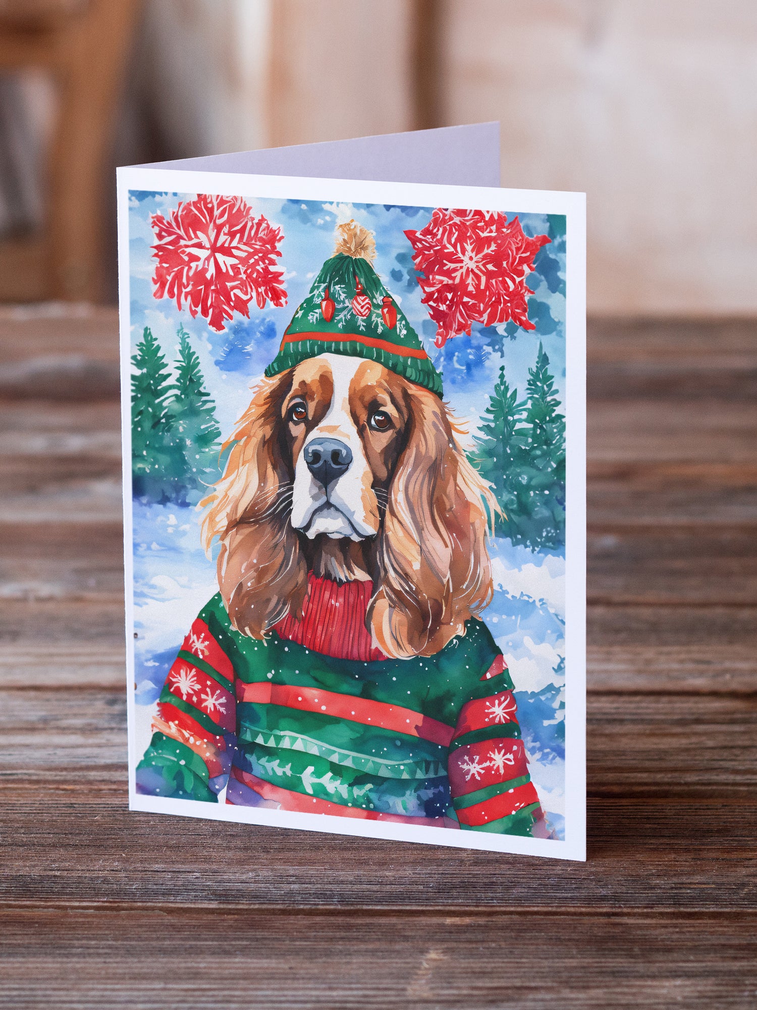 Cavalier Spaniel Christmas Greeting Cards Pack of 8
