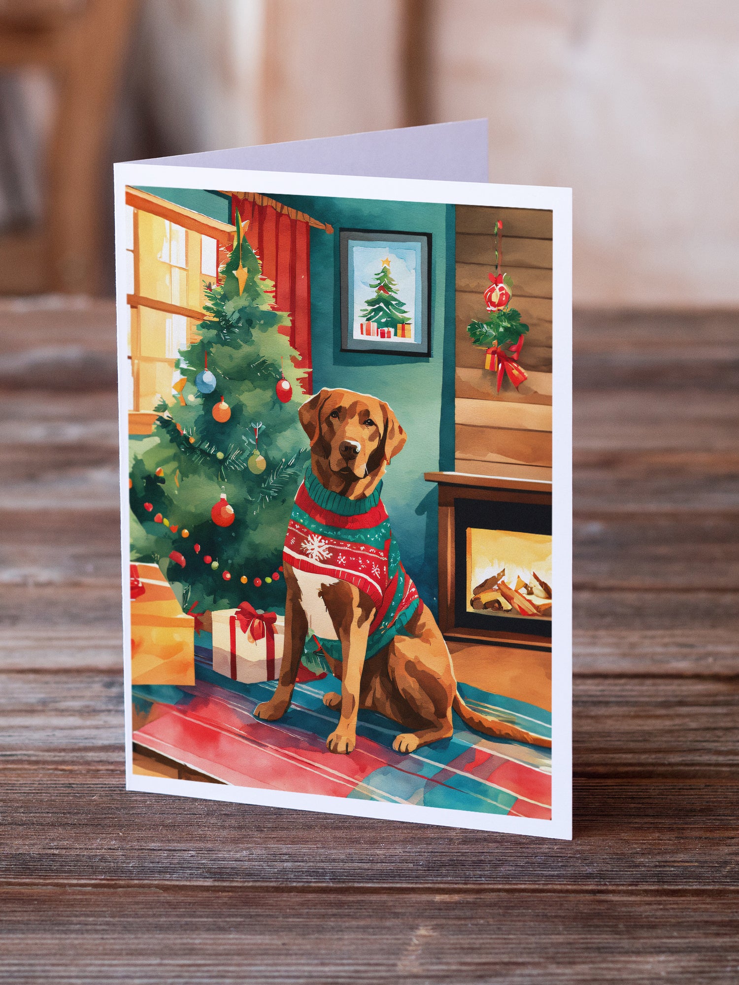 Chesapeake Bay Retriever Christmas Greeting Cards Pack of 8