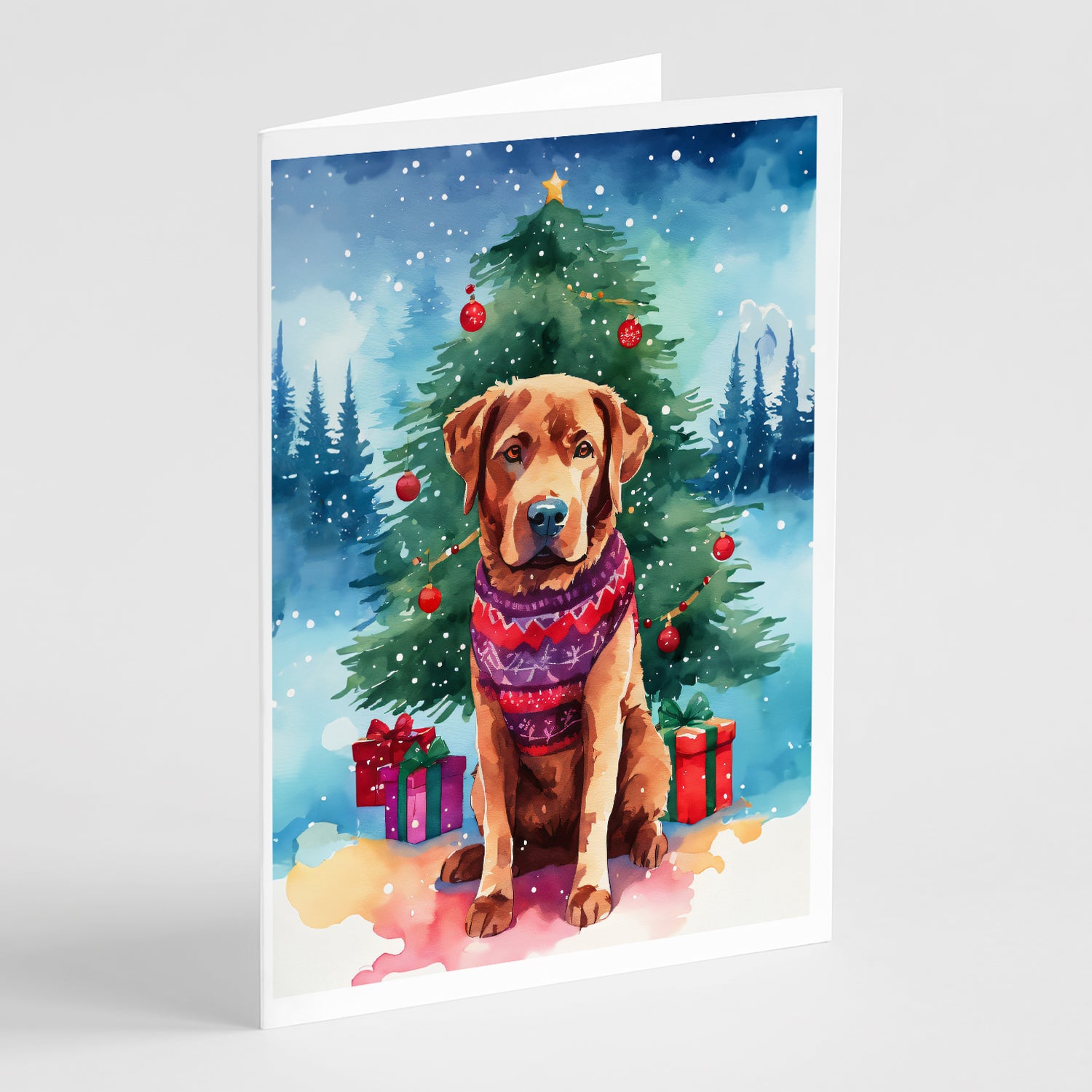 Buy this Chesapeake Bay Retriever Christmas Greeting Cards Pack of 8