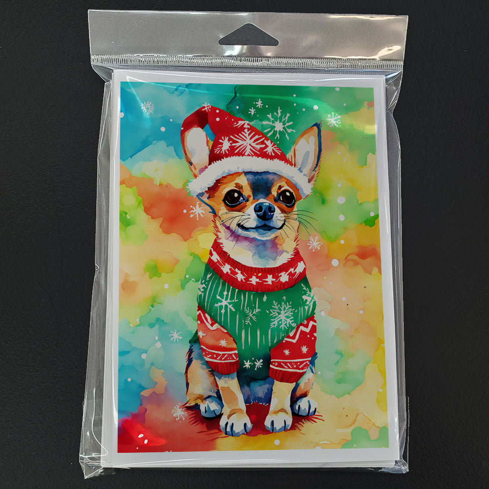 Chihuahua Christmas Greeting Cards Pack of 8