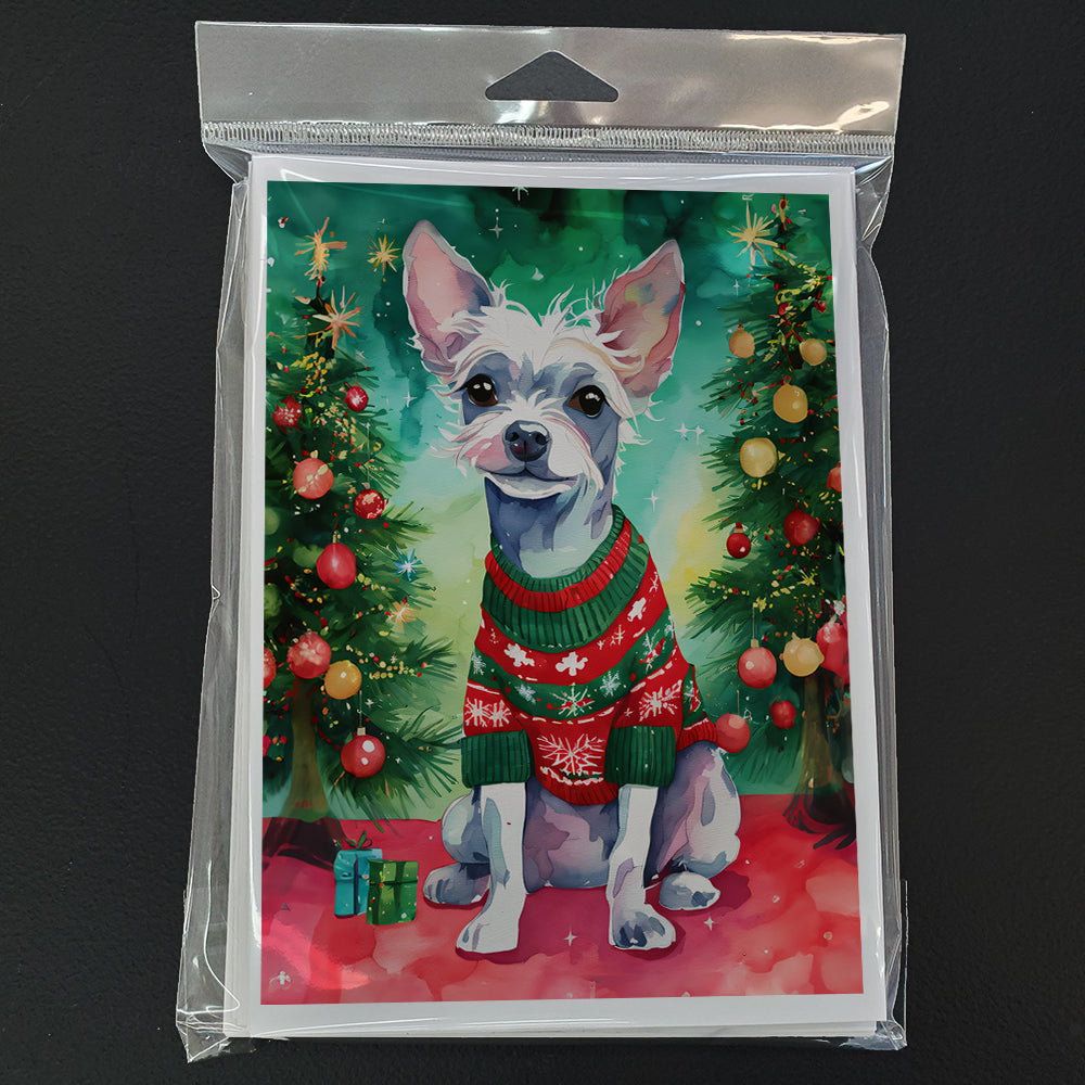 Chinese Crested Christmas Greeting Cards Pack of 8