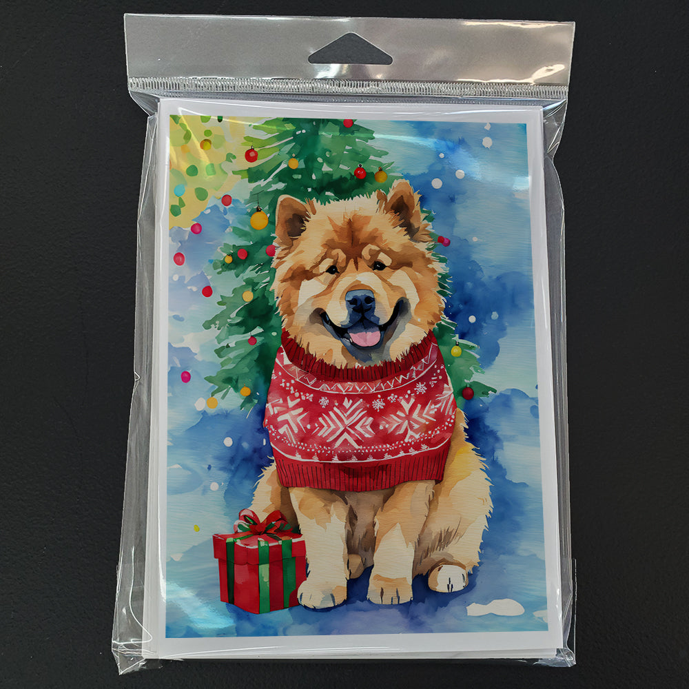 Chow Chow Christmas Greeting Cards Pack of 8