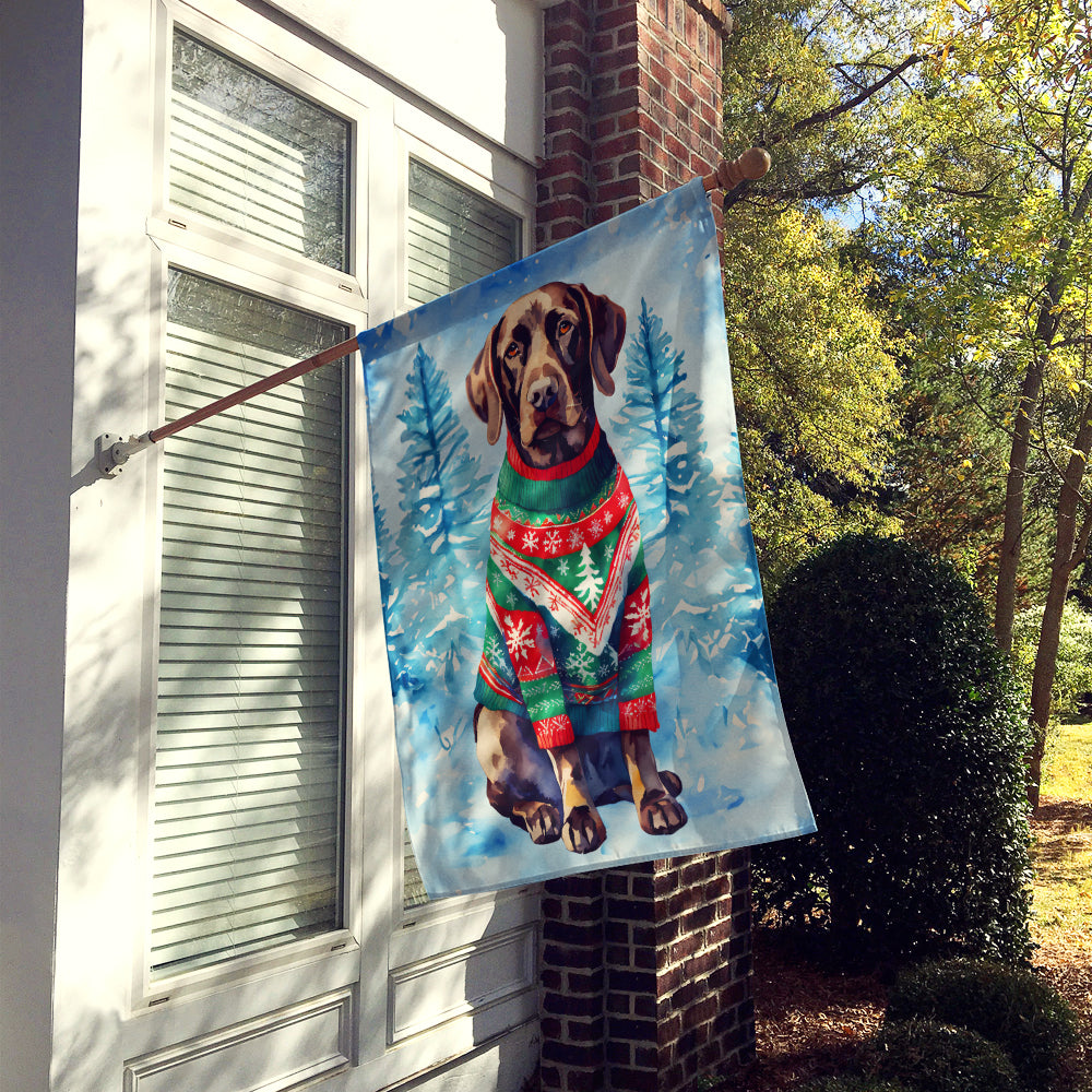 Buy this German Shorthaired Pointer Christmas House Flag