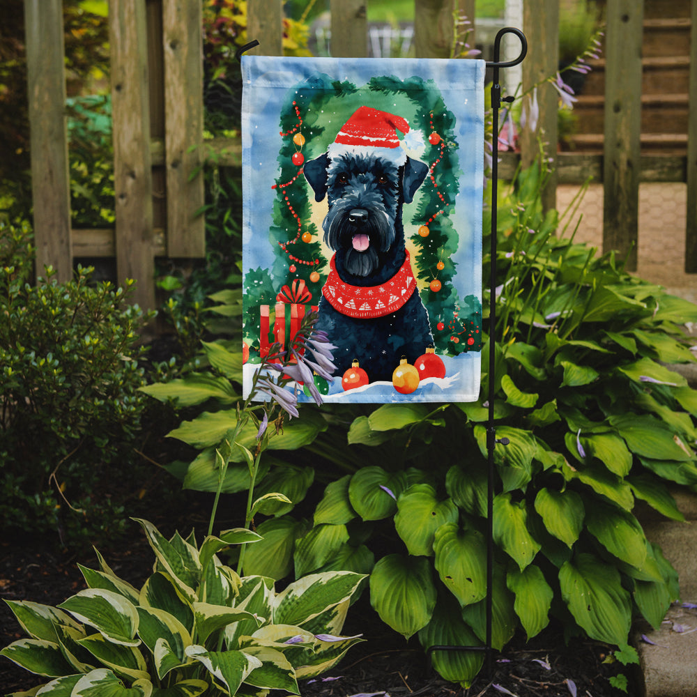 Kerry Blue Terrier Christmas Garden Flag