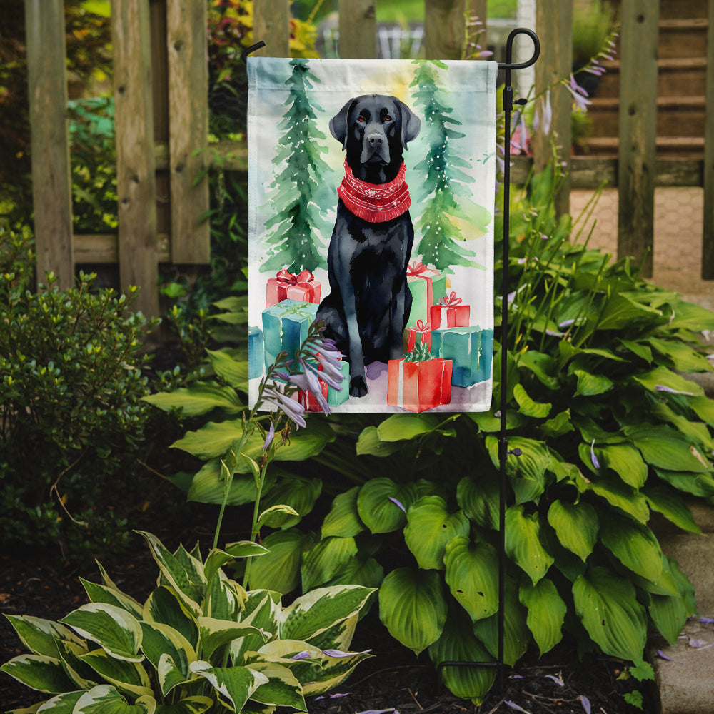 Black Labrador Retriever Christmas Garden Flag