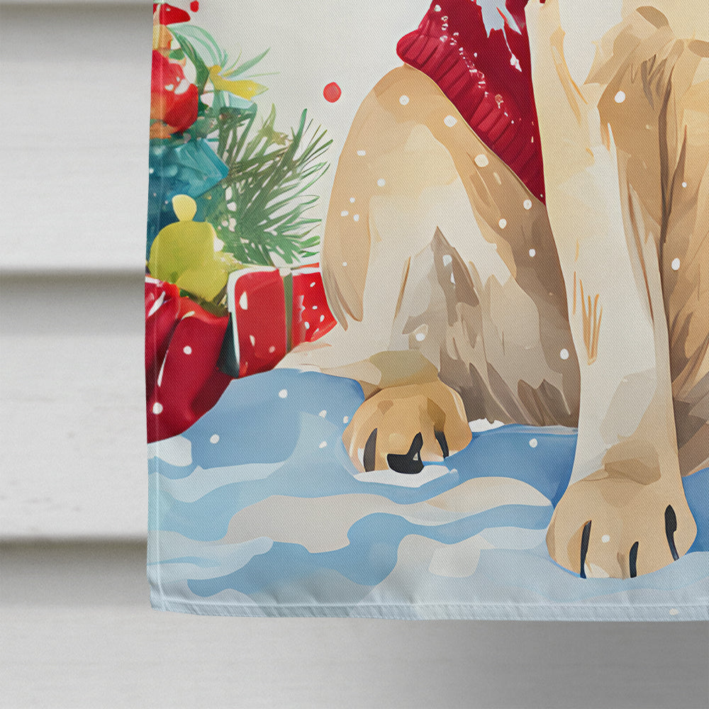 Yellow Labrador Retriever Christmas House Flag