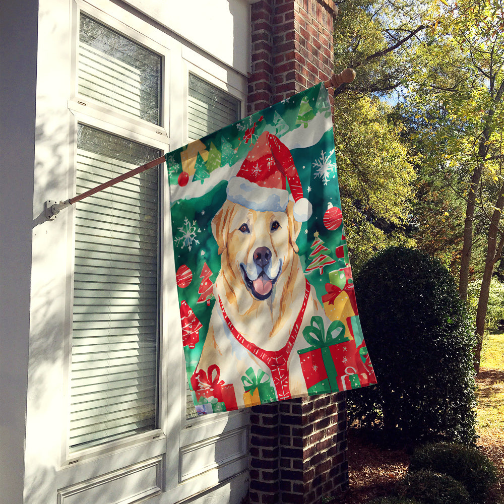 Buy this Yellow Labrador Retriever Christmas House Flag