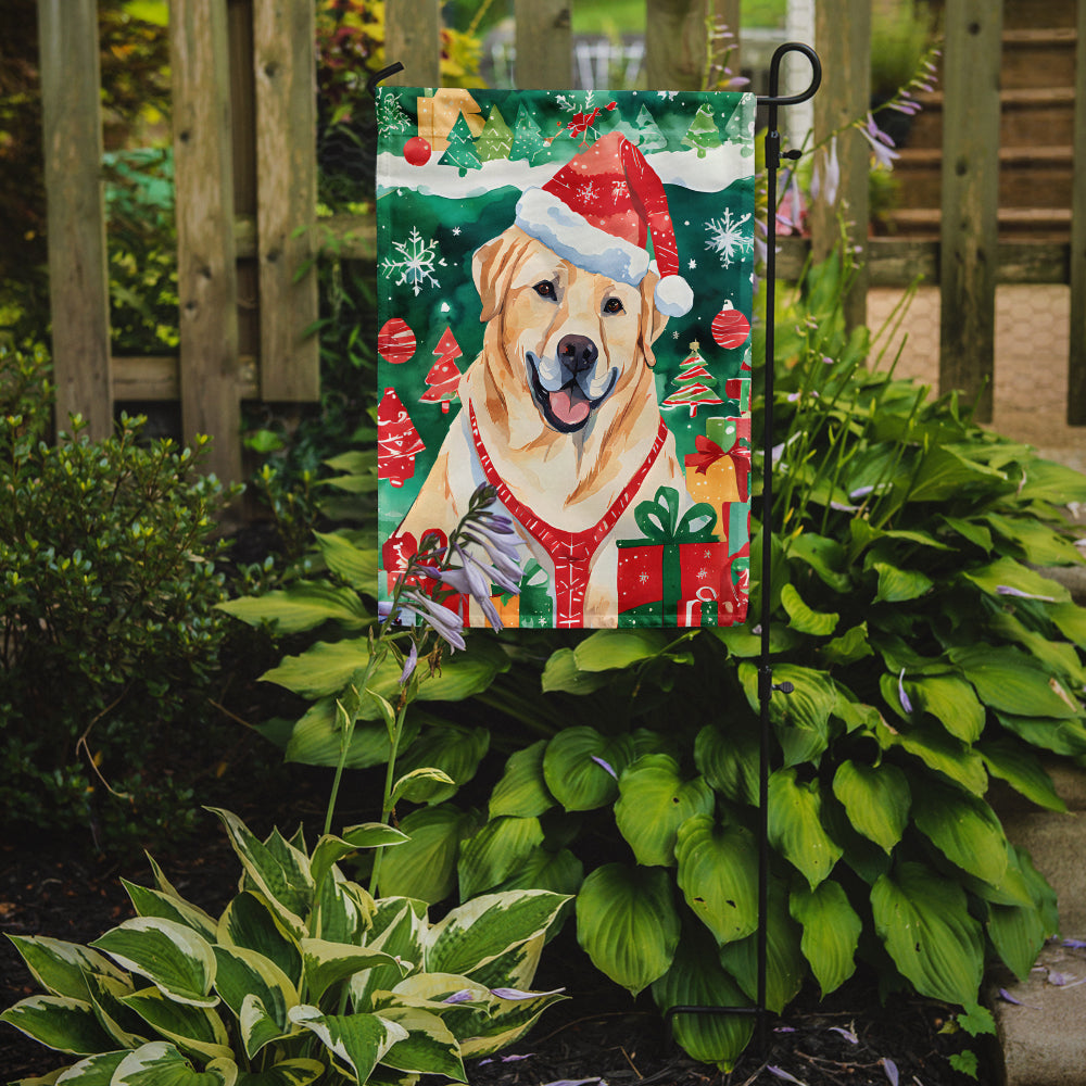 Yellow Labrador Retriever Christmas Garden Flag