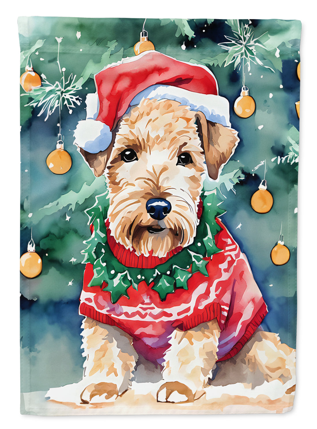 Buy this Lakeland Terrier Christmas House Flag