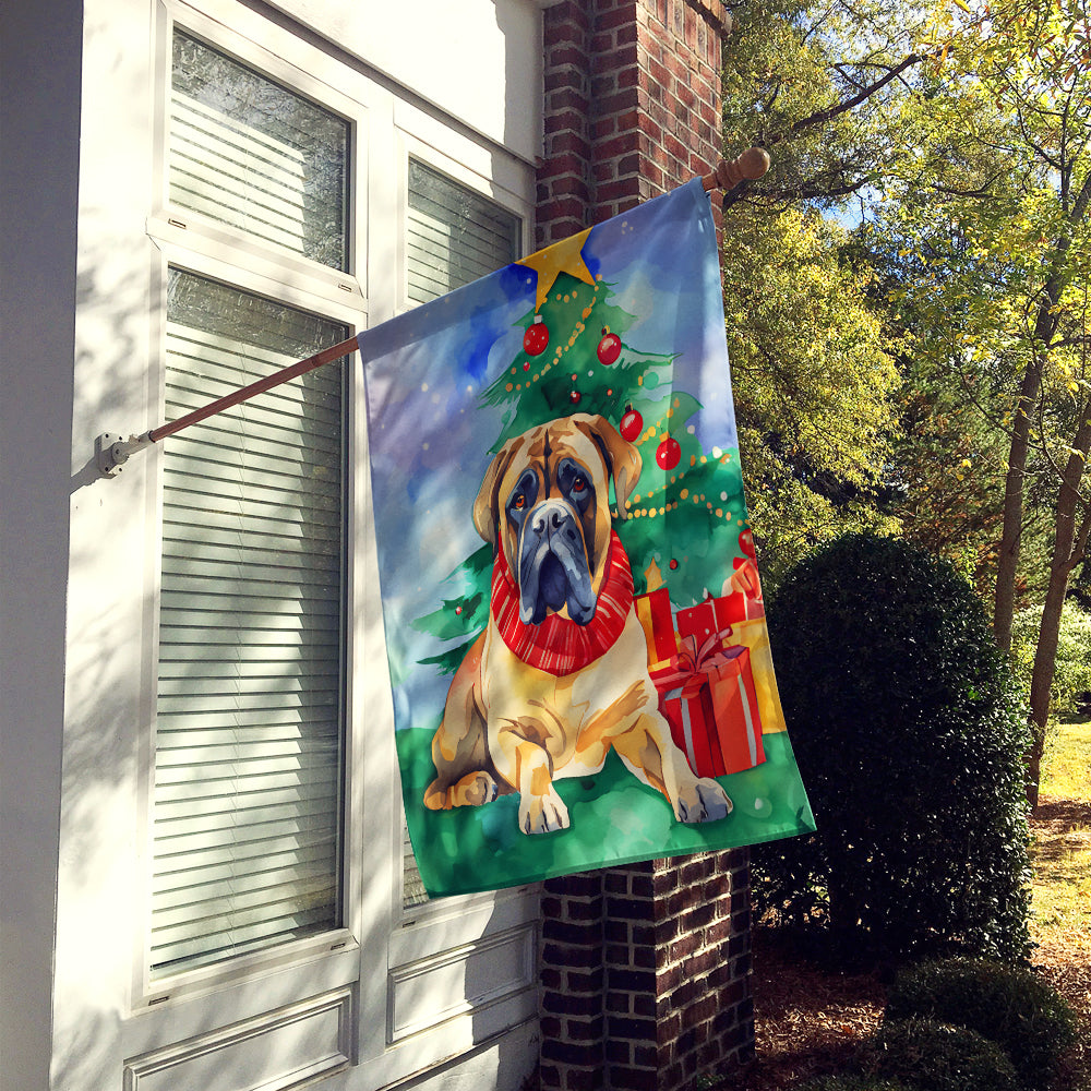 Buy this Mastiff Christmas House Flag