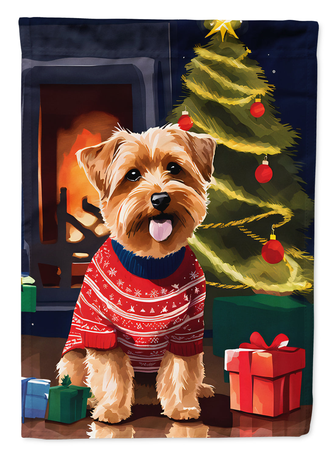 Buy this Norfolk Terrier Christmas House Flag