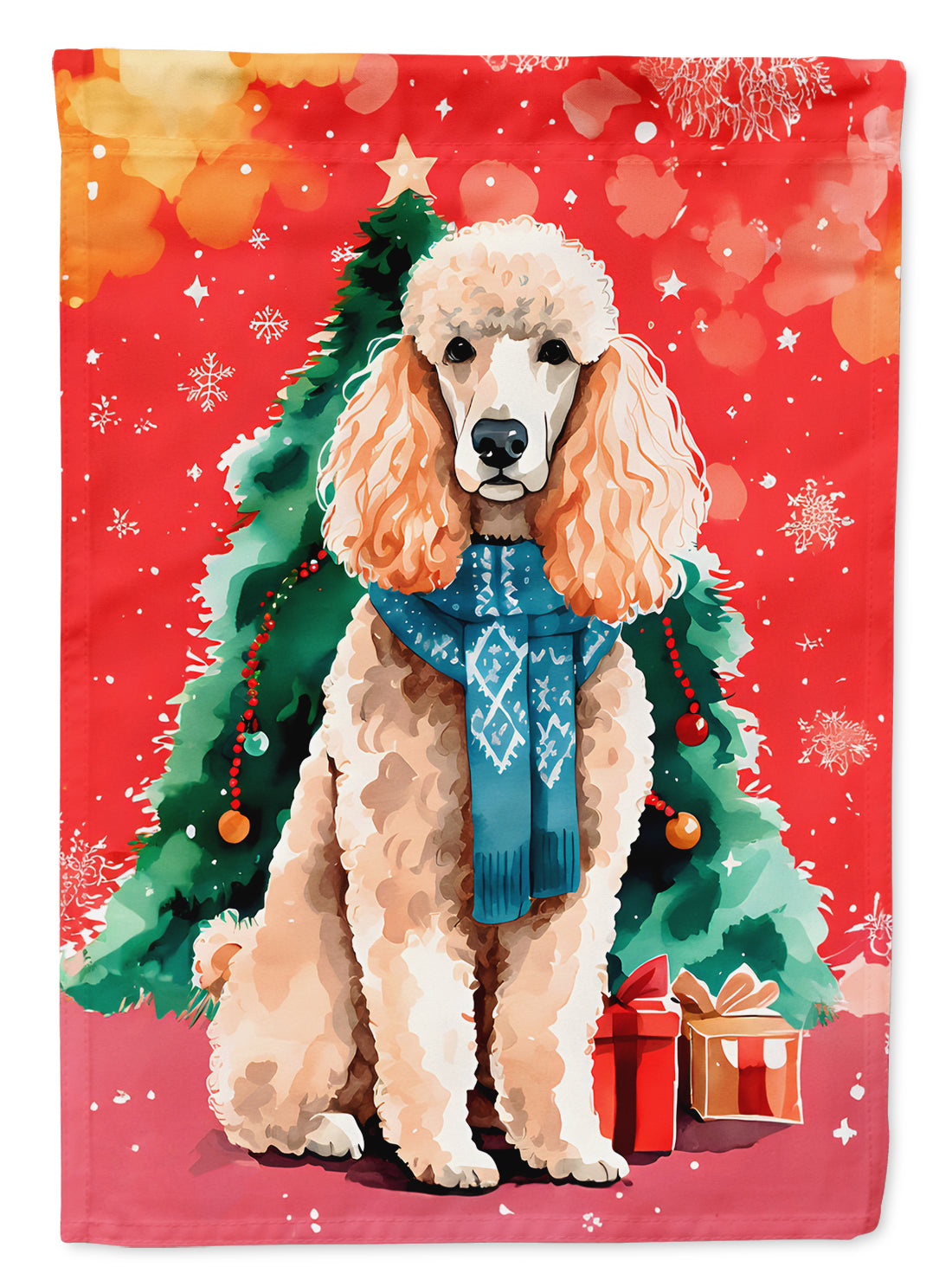 Caroline's Treasures Poodle Christmas House Flag