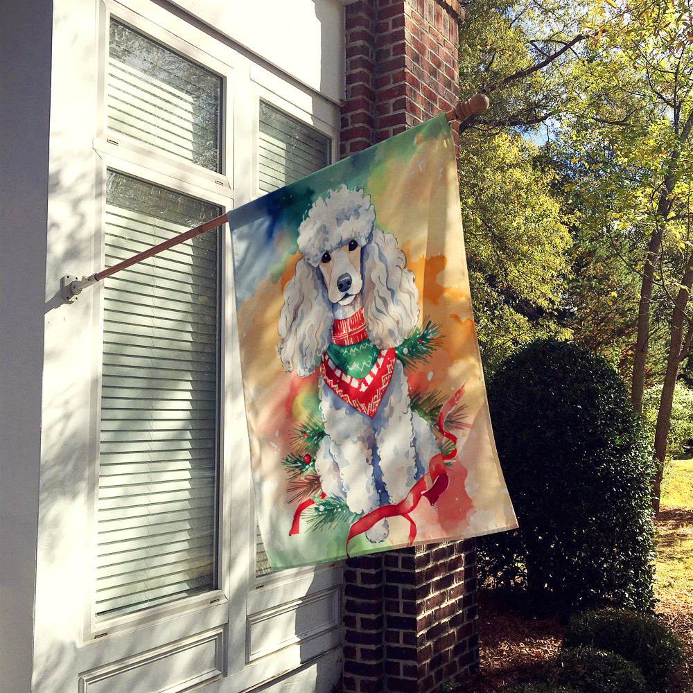 Caroline's Treasures Poodle Christmas House Flag