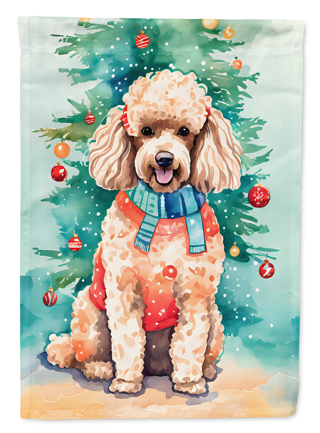 Caroline's Treasures Poodle Christmas House Flag