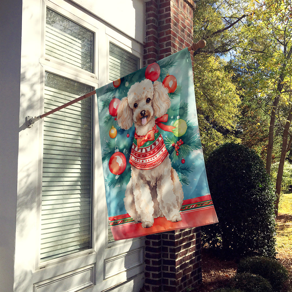 Caroline's Treasures Poodle Christmas House Flag