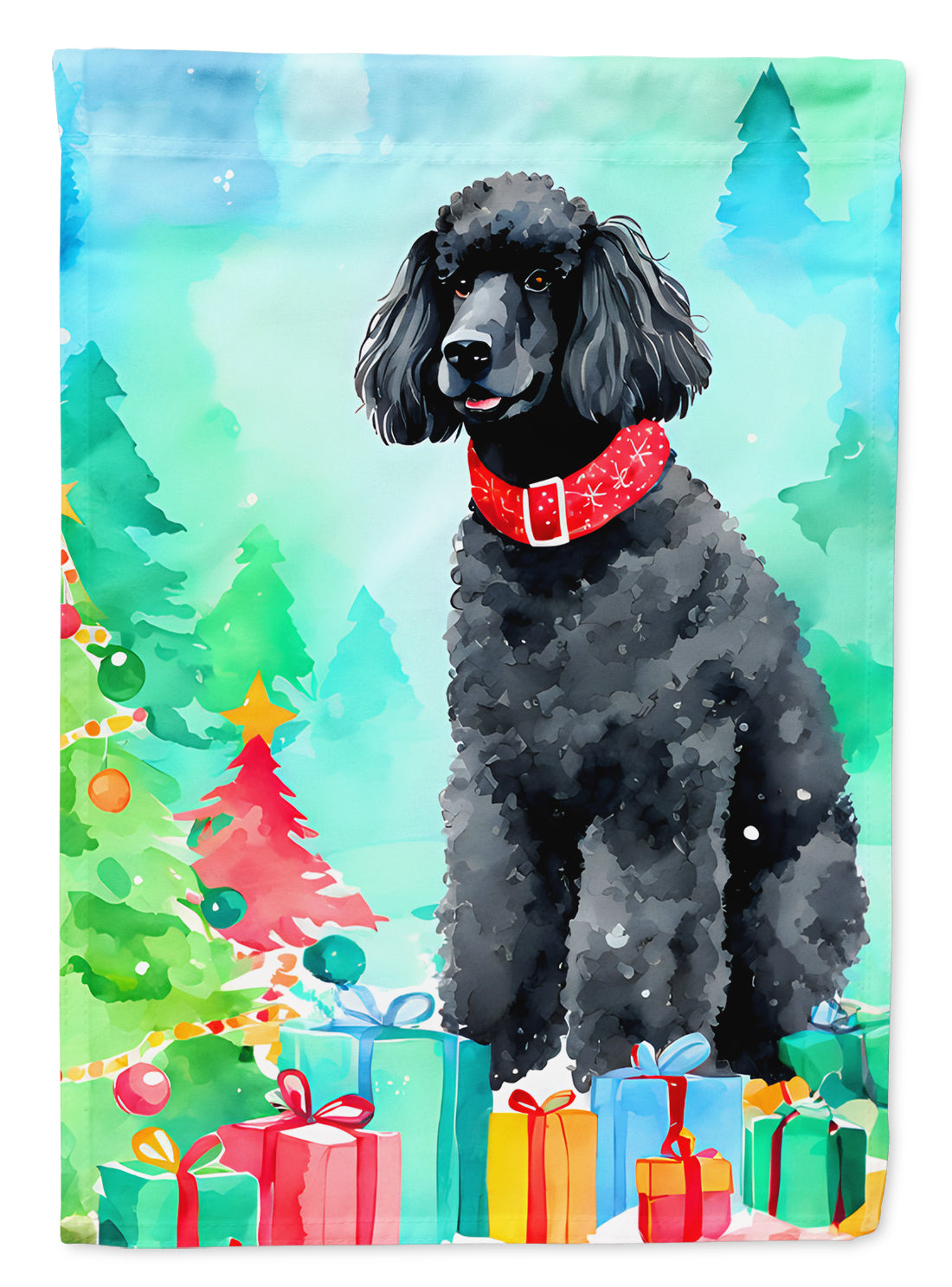 Caroline's Treasures Poodle Christmas House Flag