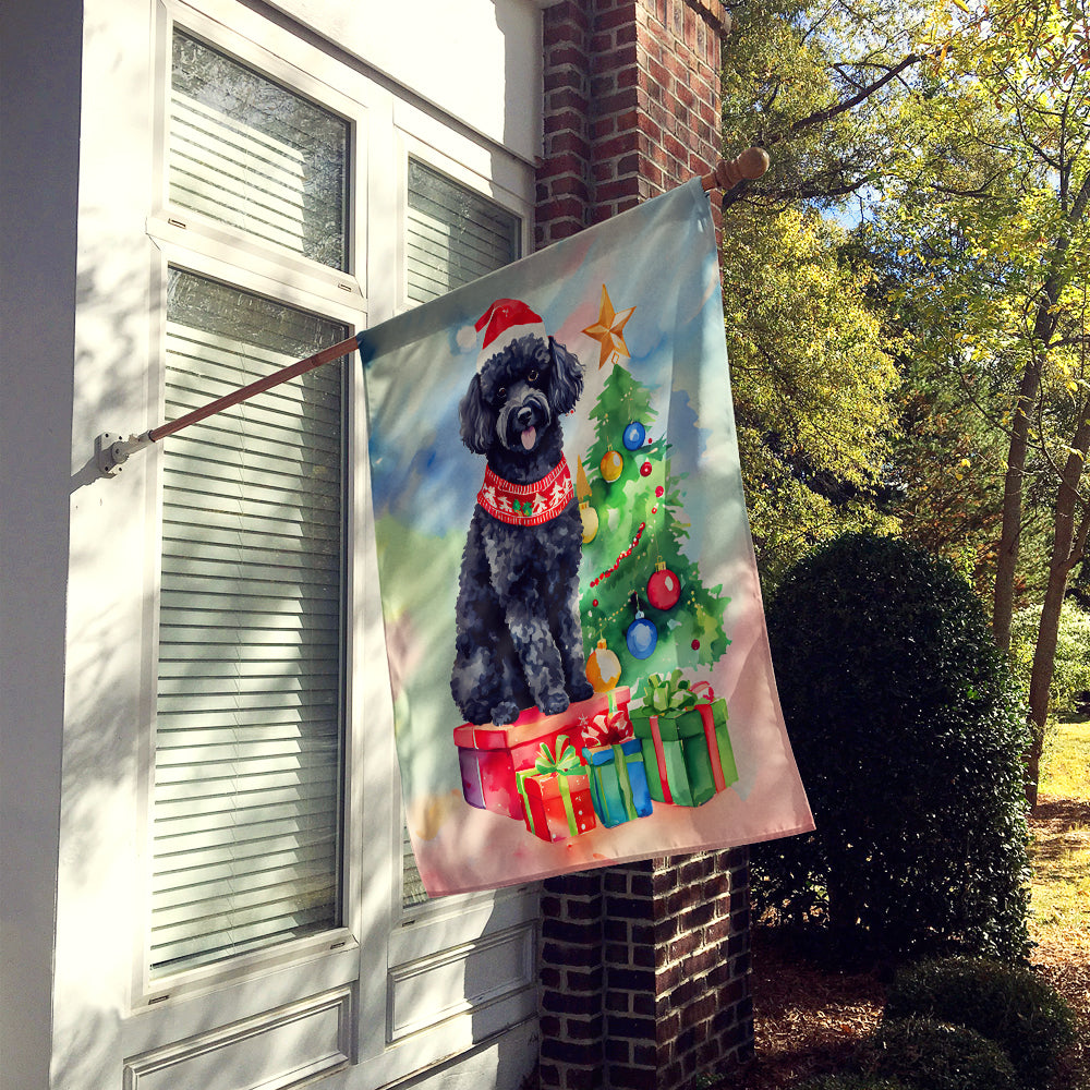 Caroline's Treasures Poodle Christmas House Flag