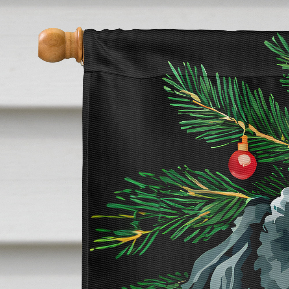 Poodle Christmas House Flag