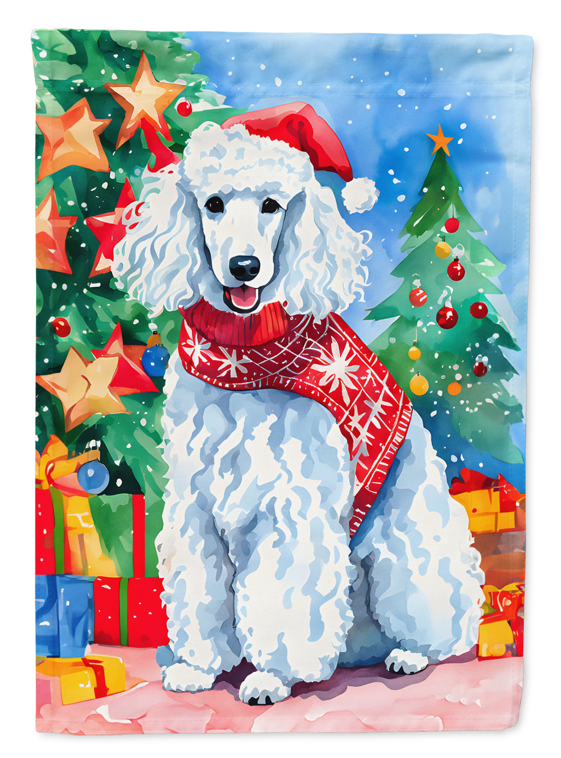 Caroline's Treasures Poodle Christmas House Flag