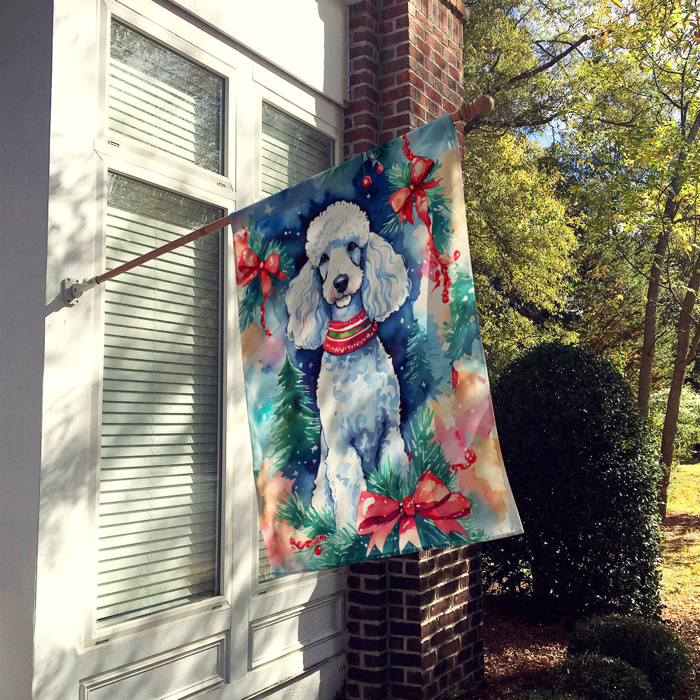 Caroline's Treasures Poodle Christmas House Flag