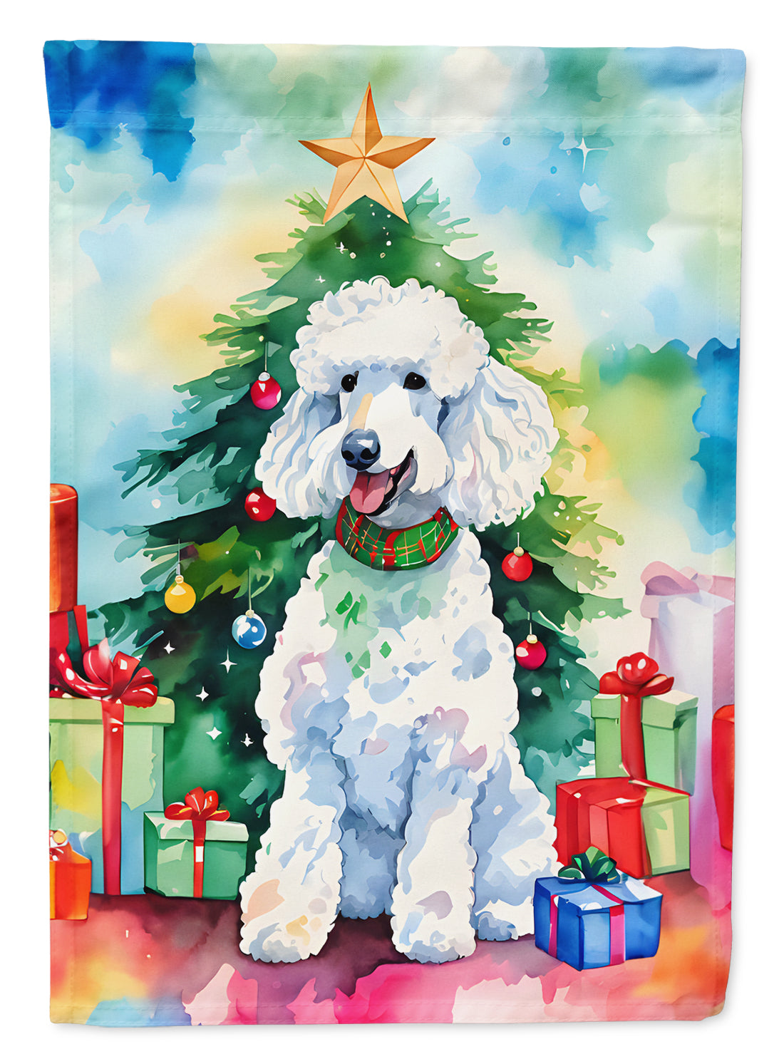 Caroline's Treasures Poodle Christmas House Flag