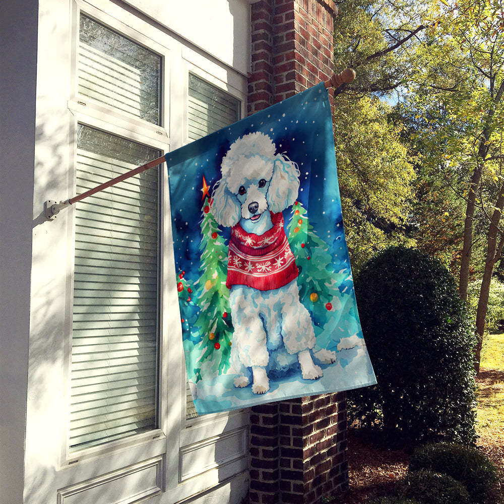 Caroline's Treasures Poodle Christmas House Flag