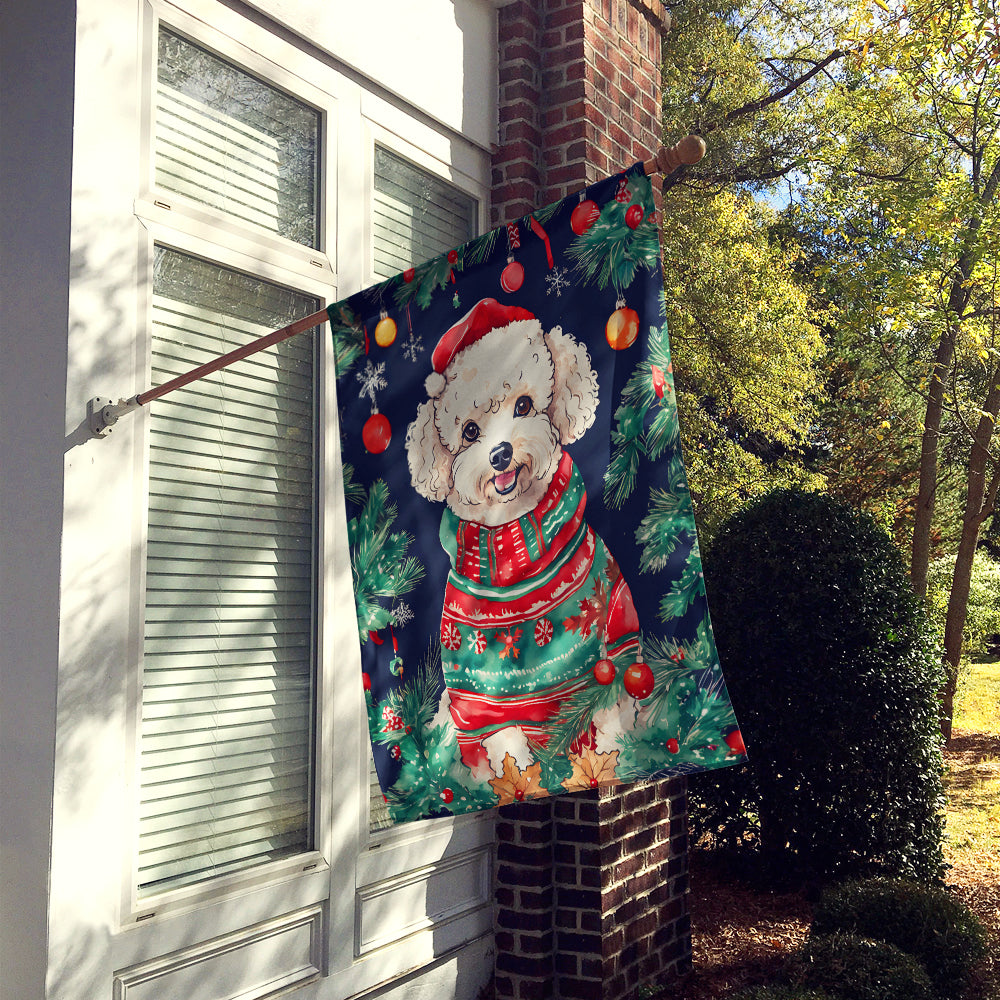 Caroline's Treasures Poodle Christmas House Flag
