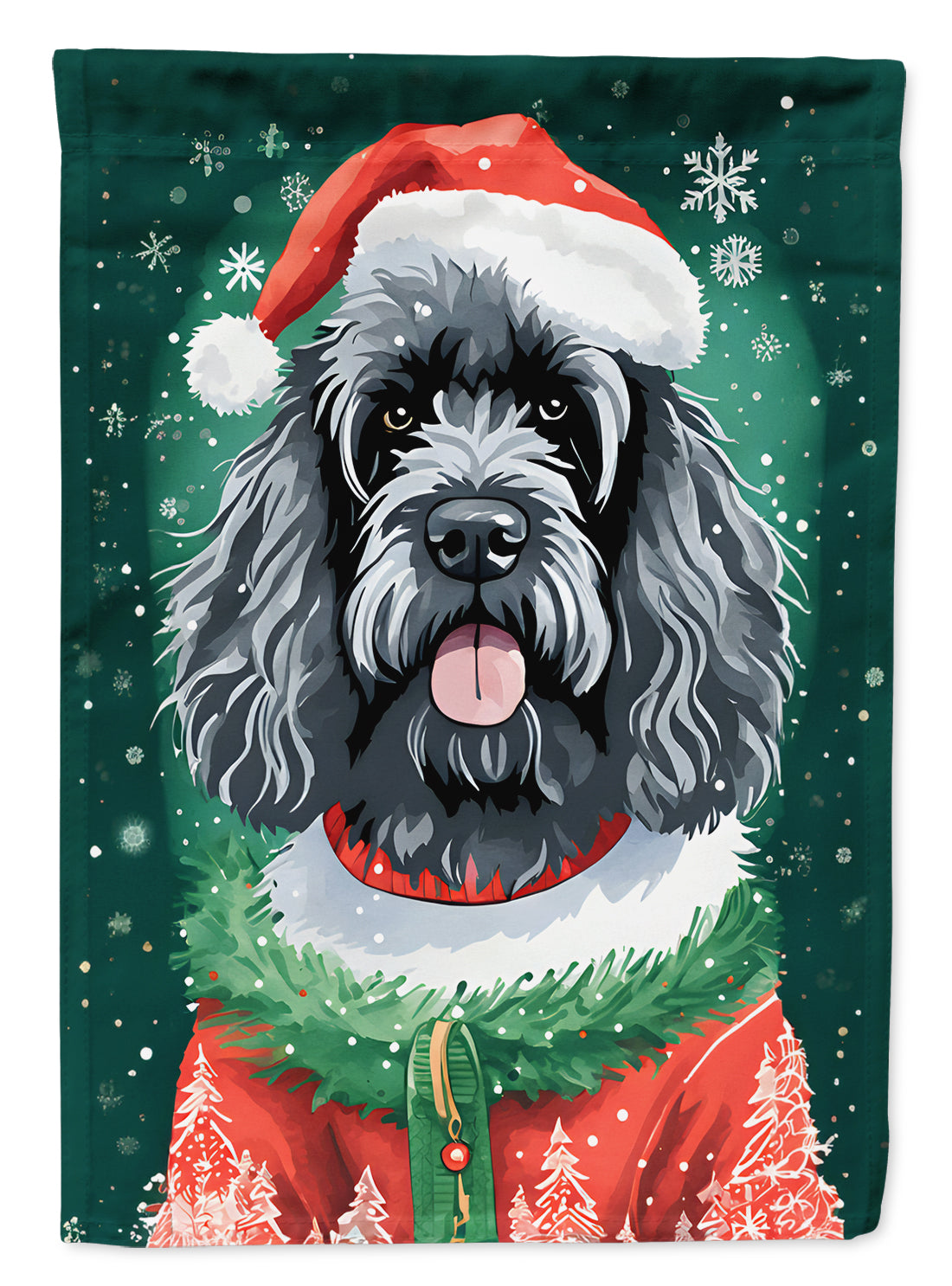 Buy this Portuguese Water Dog Christmas Garden Flag