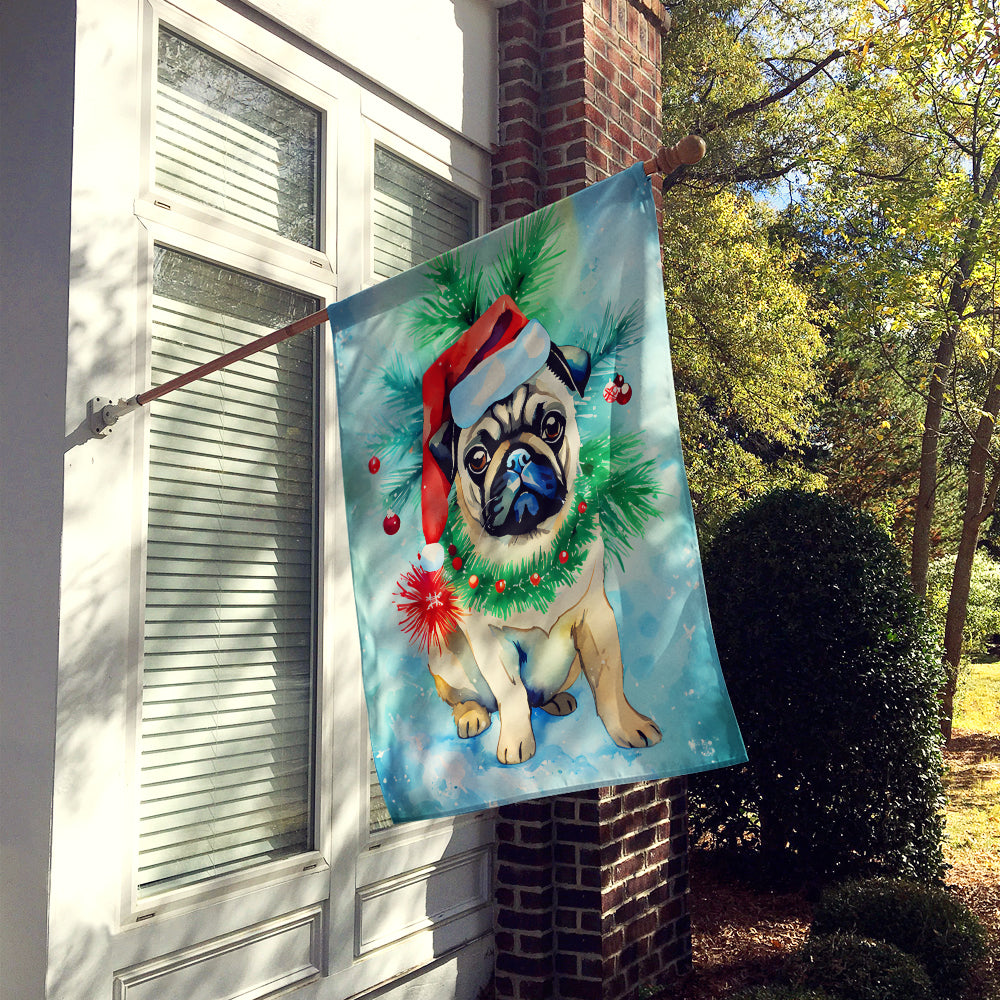 Buy this Pug Christmas House Flag