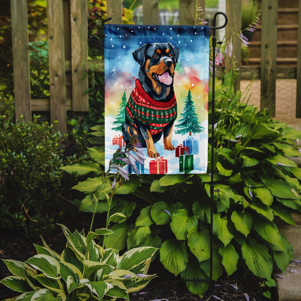Buy this Rottweiler Christmas Garden Flag
