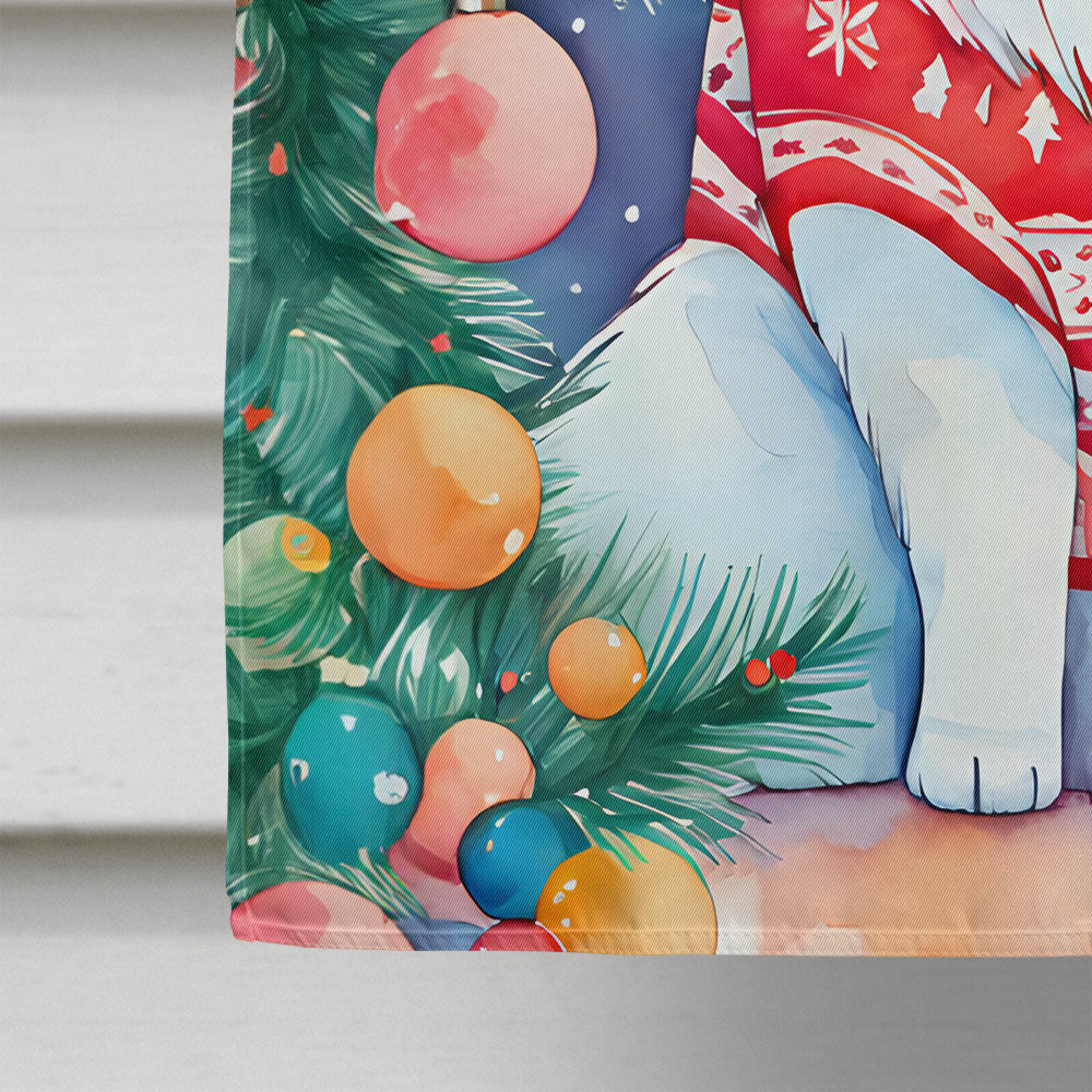Samoyed Christmas House Flag