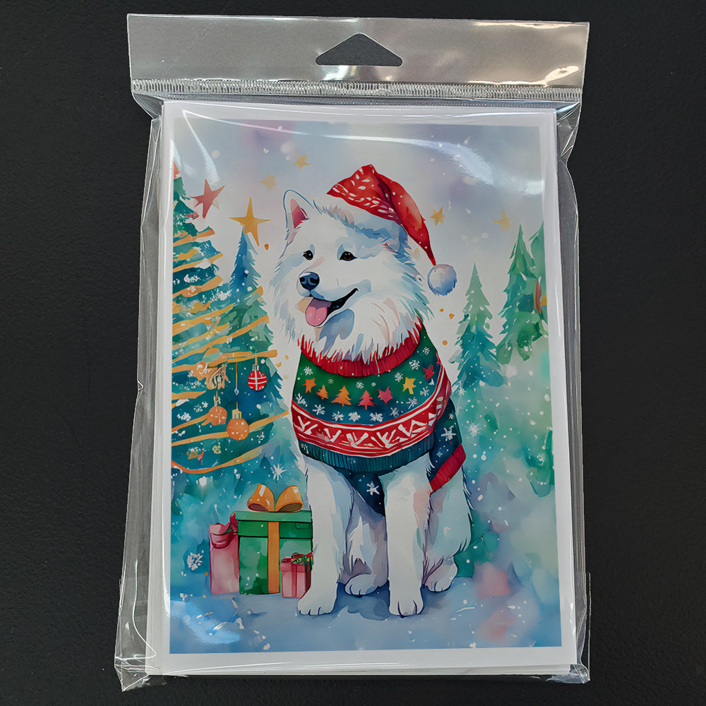 Samoyed Christmas Greeting Cards Pack of 8