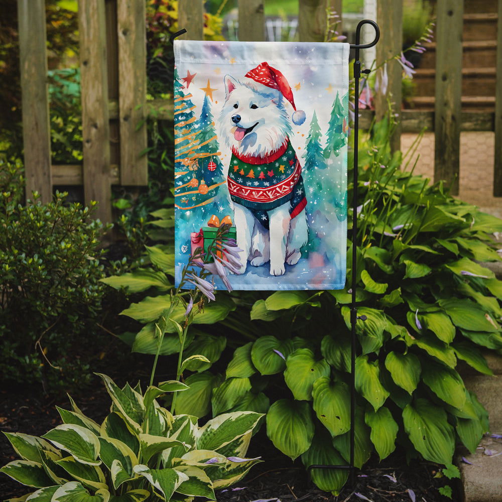 Samoyed Christmas Garden Flag