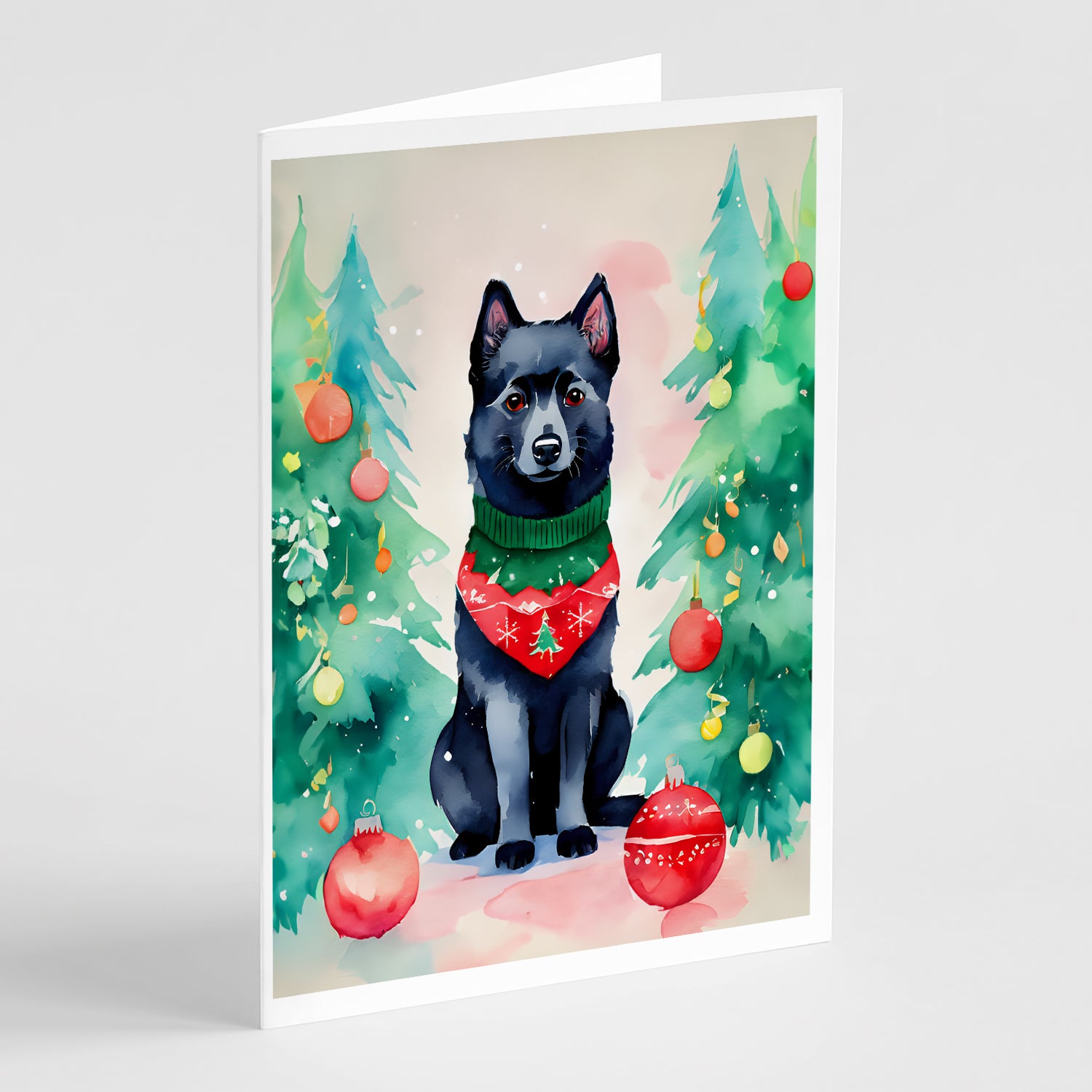 Buy this Schipperke Christmas Greeting Cards Pack of 8
