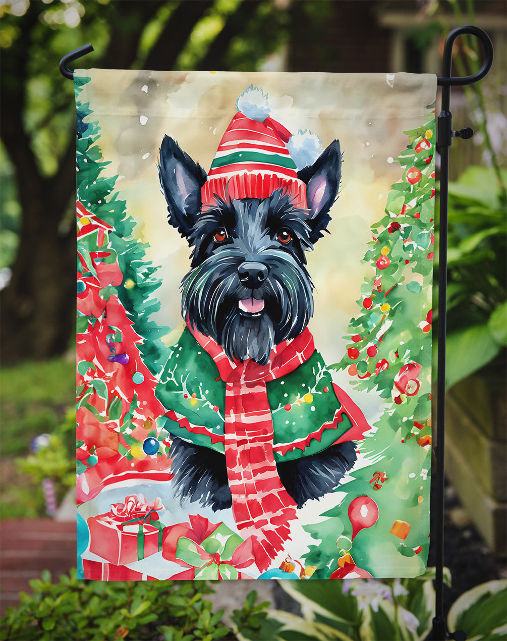 Scottish Terrier Christmas Garden Flag