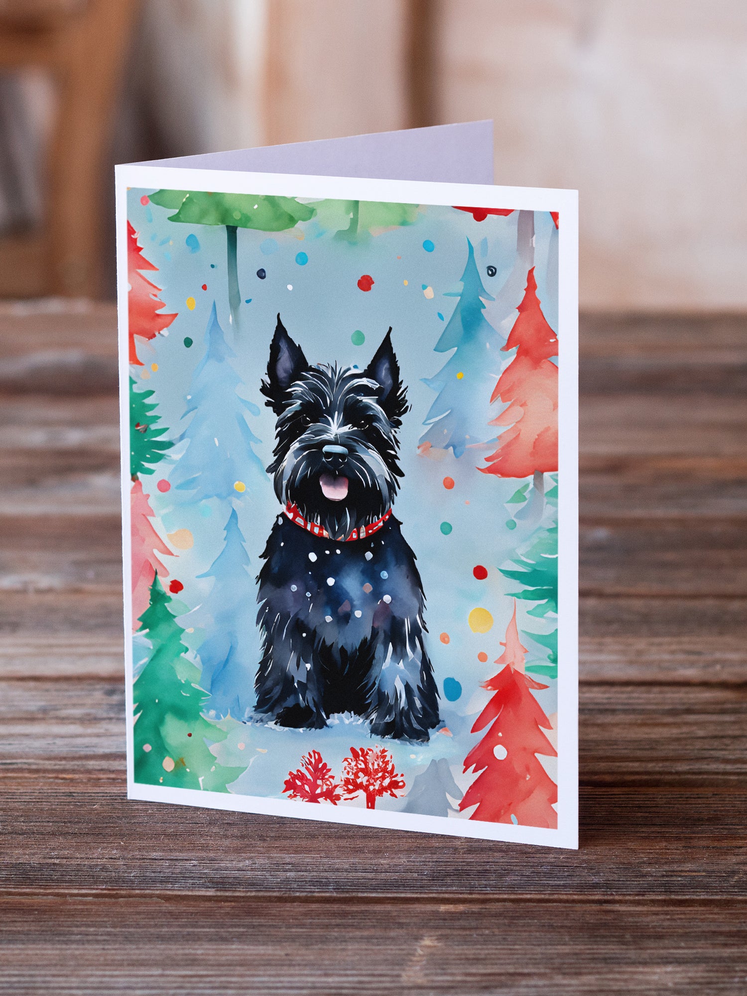 Scottish Terrier Christmas Greeting Cards Pack of 8