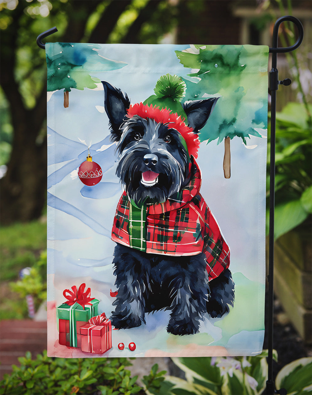 Scottish Terrier Christmas Garden Flag