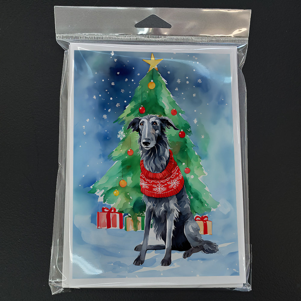 Scottish Deerhound Christmas Greeting Cards Pack of 8