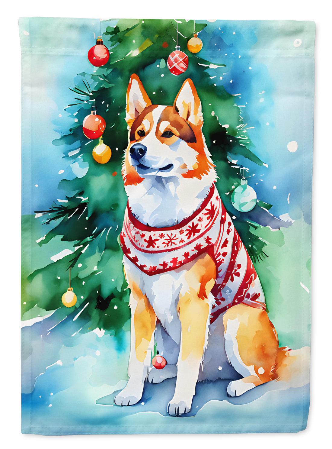 Buy this Siberian Husky Christmas House Flag