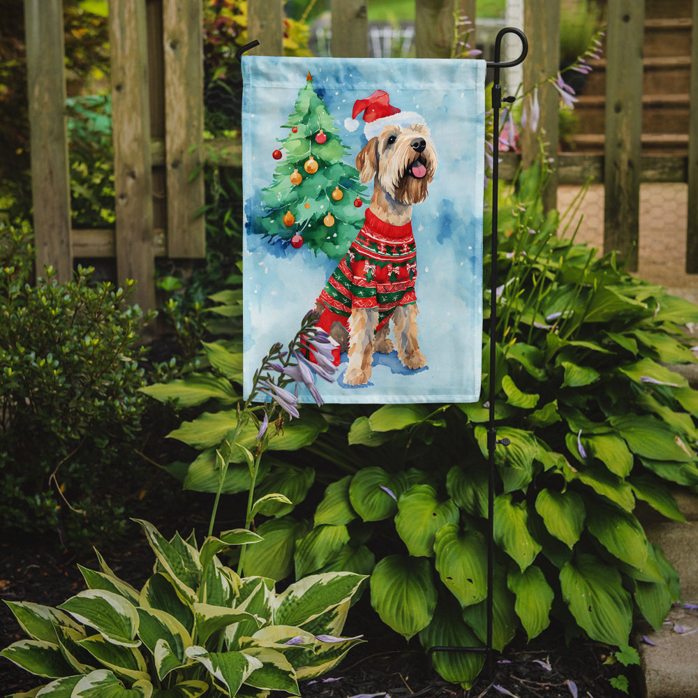 Wheaten Terrier Christmas Garden Flag