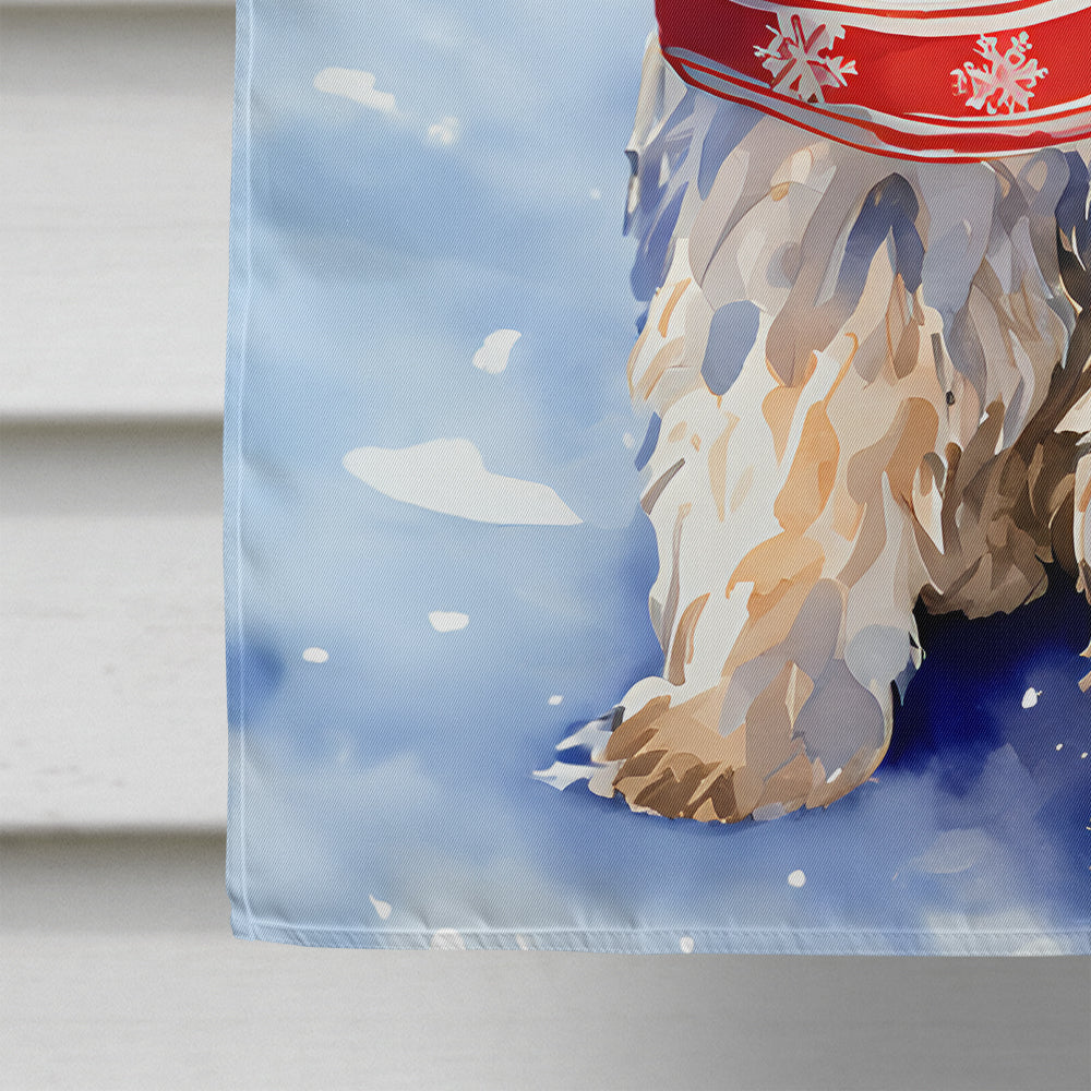 Wheaten Terrier Christmas House Flag