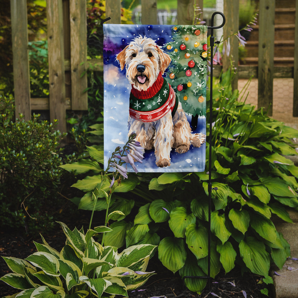 Wheaten Terrier Christmas Garden Flag