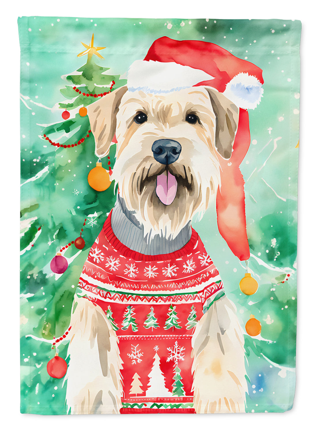Buy this Wheaten Terrier Christmas House Flag